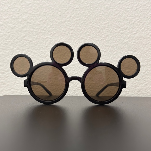 Disney Accessories - Tokyo Disney Mickey-Style Round Sunglasses in Black and Brown Lenses